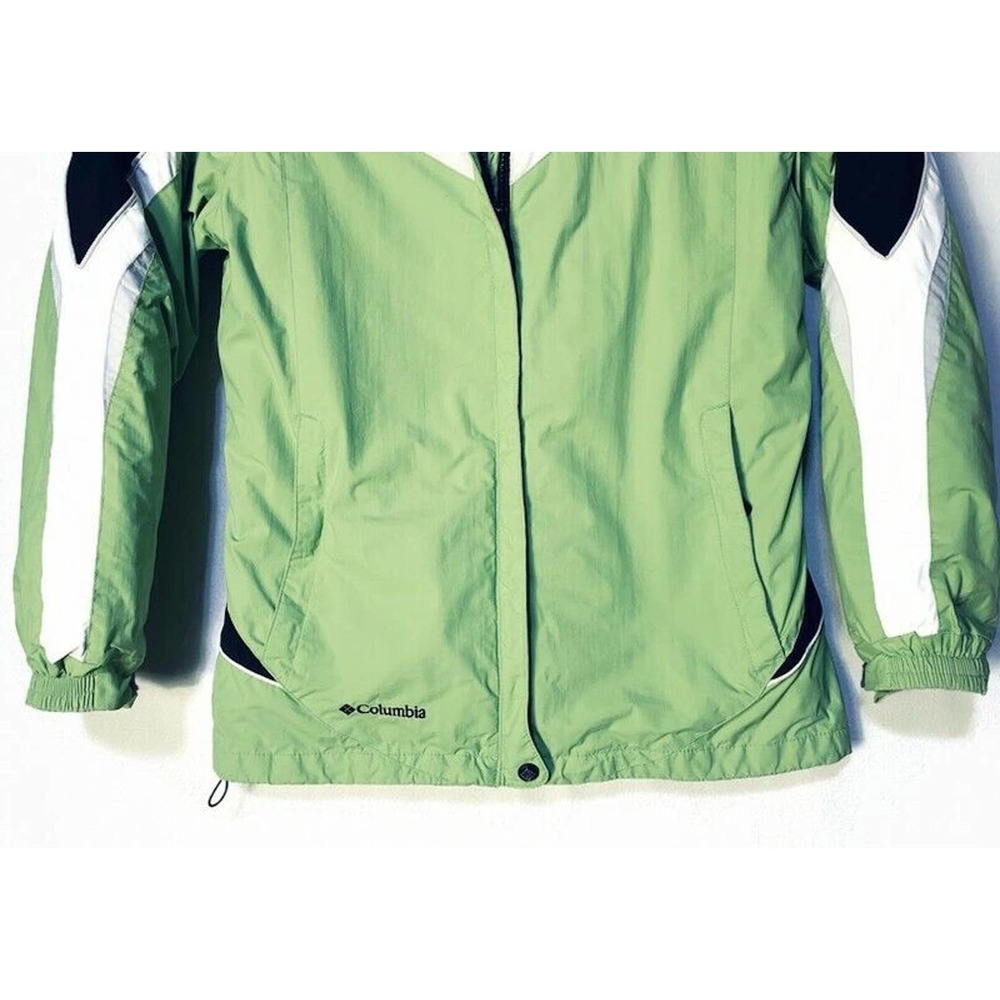 Columbia Interchange Ski Jacket Coat Women's Small Green Polyester Lined Hooded - Picture 4 of 7